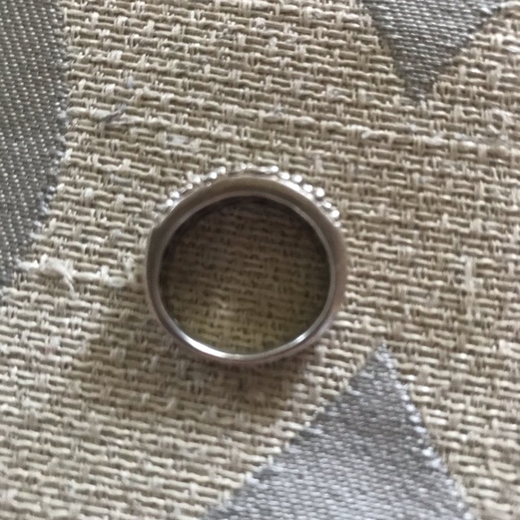 Sterling silver wide pave ring💙 - Picture 4 of 7